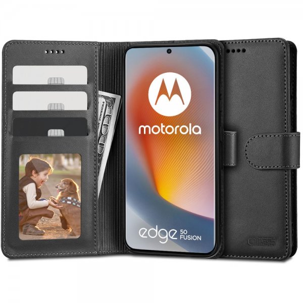 Tech-Protect Motorola Edge 50 Fusion Fodral Wallet Svart