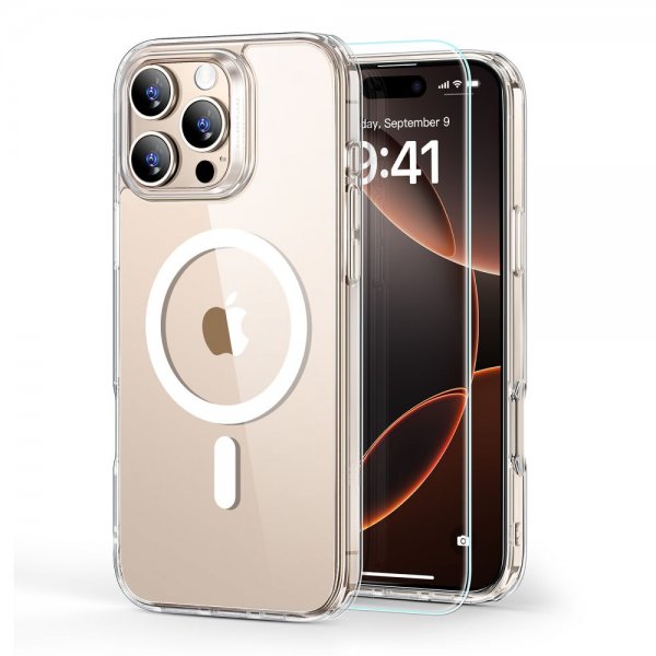 ESR iPhone 16 Pro Max Skal och Skärmskydd Classic Hybrid MagSafe Set Transparent