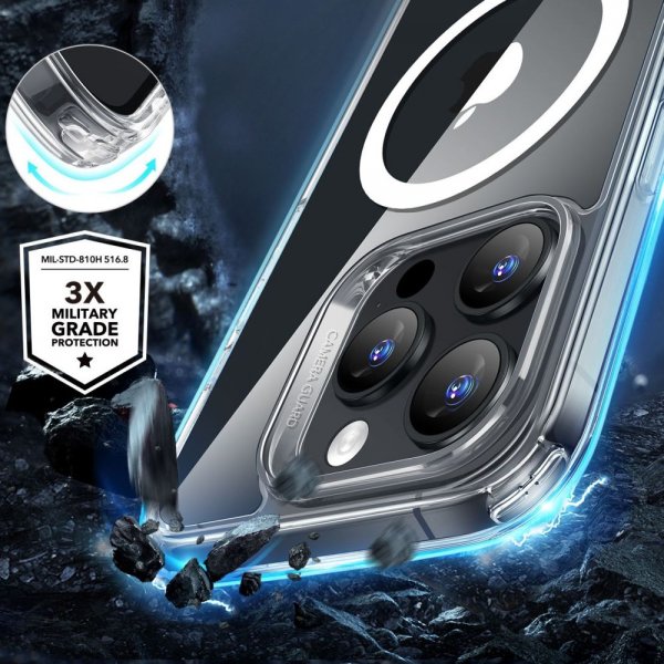 ESR iPhone 16 Pro Max Skal och Skärmskydd Classic Hybrid MagSafe Set Transparent