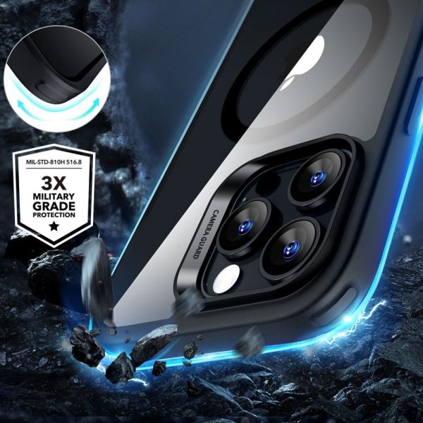 ESR iPhone 16 Pro Max Skal och Skärmskydd Classic Hybrid MagSafe Set Svart Transparent
