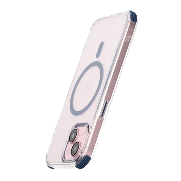 Rvelon iPhone 15 Skal Förstärkta Hörn Blå