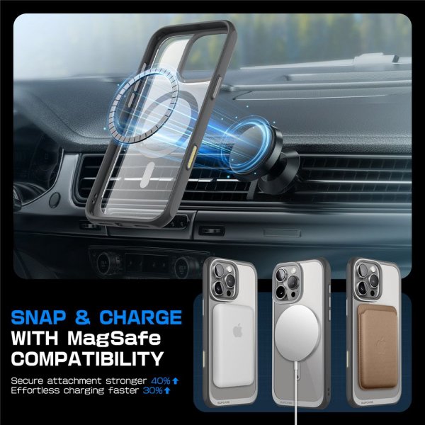 Supcase iPhone 16 Pro Max Skal UB Mag Grå