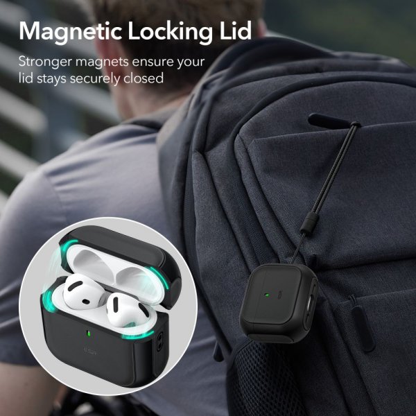 ESR AirPods 4 Skal Orbit Hybrid HaloLock Svart