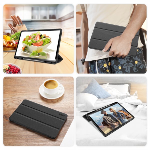 Dux Ducis Samsung Galaxy Tab S9 Plus/S9 FE Plus/S10 Plus Fodral DOMO Series Svart