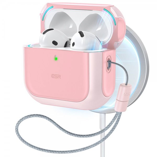 ESR AirPods 4 Skal Orbit Hybrid HaloLock Rosa