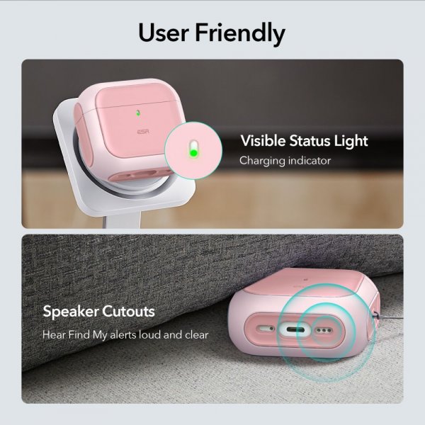 ESR AirPods 4 Skal Orbit Hybrid HaloLock Rosa