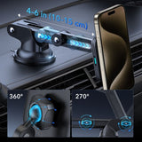 ESR Bilhållare Qi2 Dashboard Wireless Car Charger HaloLock Svart