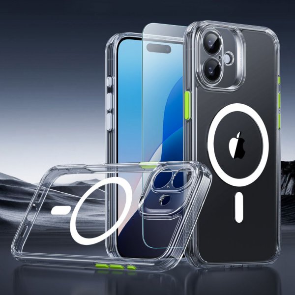 ESR iPhone 16 Skal och Skärmskydd Classic Pro MagSafe Set Transparent