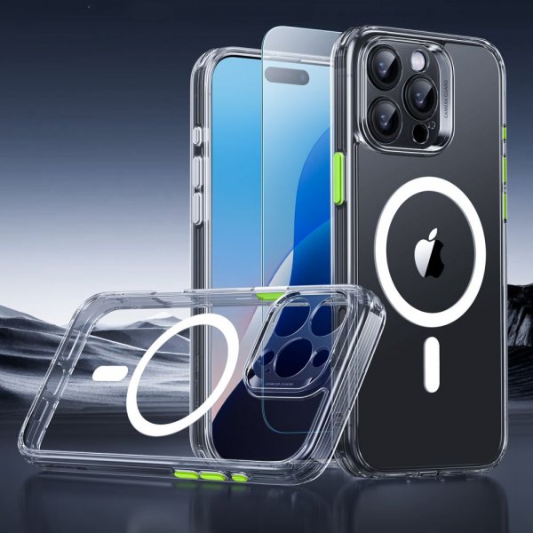 ESR iPhone 16 Pro Skal och Skärmskydd Classic Pro MagSafe Set Transparent