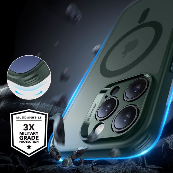 ESR iPhone 16 Pro Max Skal och Skärmskydd Classic Pro MagSafe Set Grön