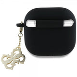 Guess AirPods 4 Skal Classic Logo 4G Charm Svart
