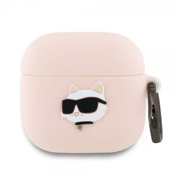 Karl Lagerfeld AirPods 4 Skal Choupette 3D Rosa