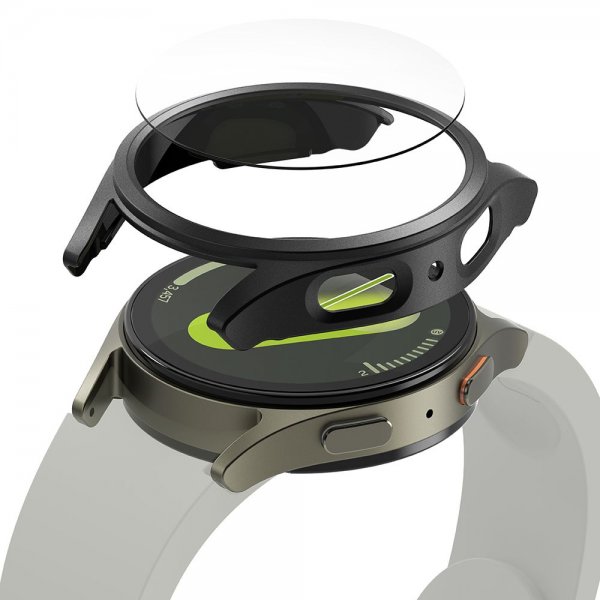 Ringke Samsung Galaxy Watch 7 44mm Skal och Skärmskydd Slim & Glass Svart