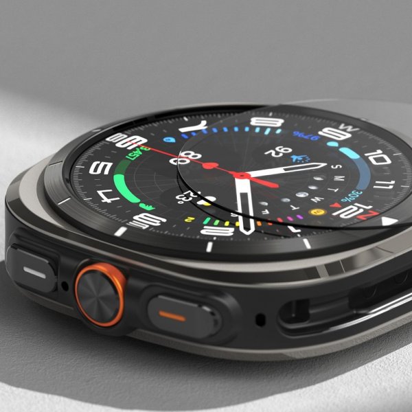 Ringke Samsung Galaxy Watch Ultra 47mm Skal och Skärmskydd Slim & Glass Svart