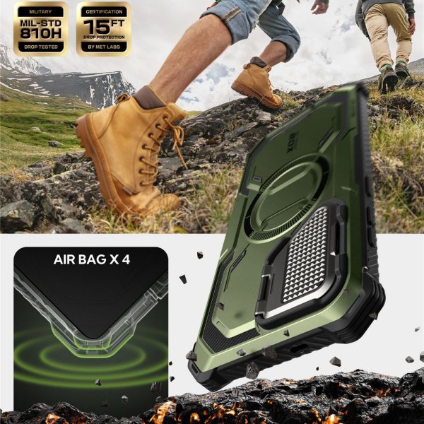 Supcase Samsung Galaxy S25 Skal ArmorBox MagSafe Grön