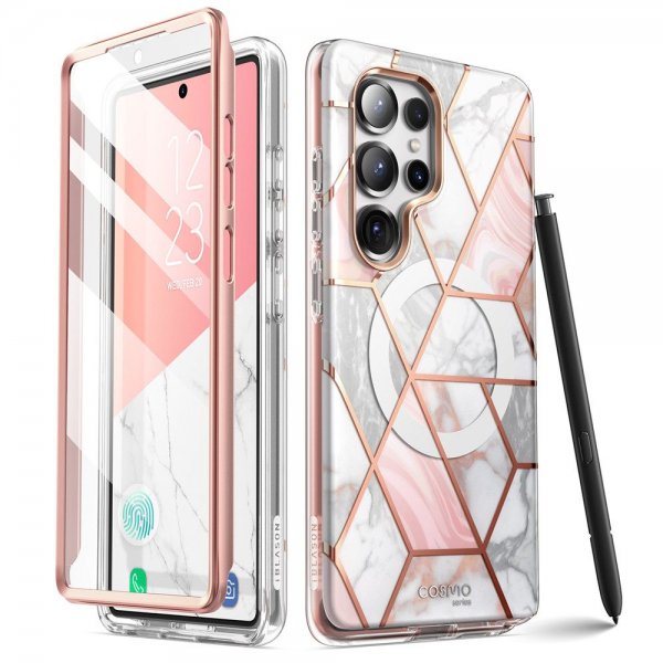 Supcase Samsung Galaxy S25 Ultra Skal Cosmo MagSafe Pink Marble
