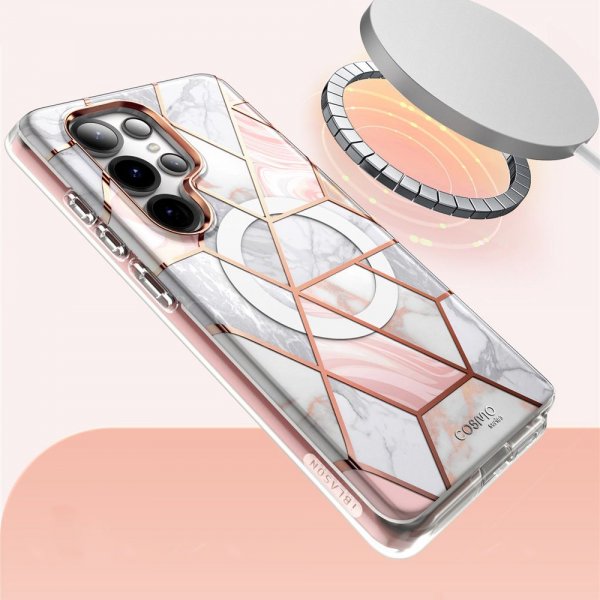 Supcase Samsung Galaxy S25 Ultra Skal Cosmo MagSafe Pink Marble