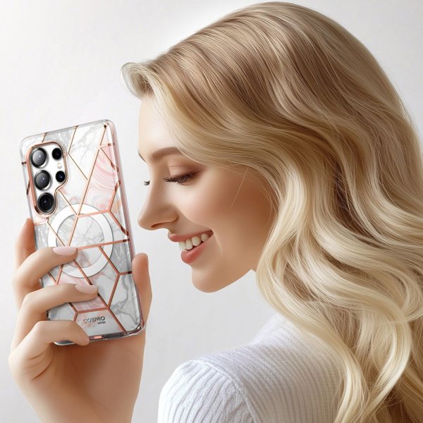 Supcase Samsung Galaxy S25 Ultra Skal Cosmo MagSafe Pink Marble
