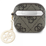 Guess AirPods 4 Skal Classic Logo 4G Charm Brun