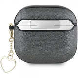 Guess AirPods 4 Skal Metallic Script Charm Svart