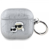 Karl Lagerfeld AirPods 4 Skal Monogram Karl & Choupette Silver