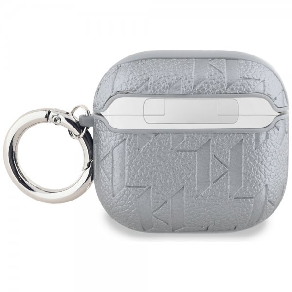 Karl Lagerfeld AirPods 4 Skal Monogram Karl & Choupette Silver