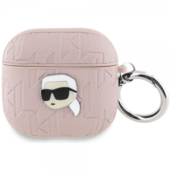 Karl Lagerfeld AirPods 4 Skal Monogram Karl Rosa