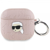 Karl Lagerfeld AirPods 4 Skal Monogram Karl Rosa