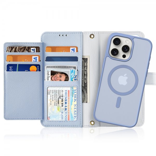 Dux Ducis iPhone 15 Pro Fodral 2-i-1 Lawa Series MagSafe Blå