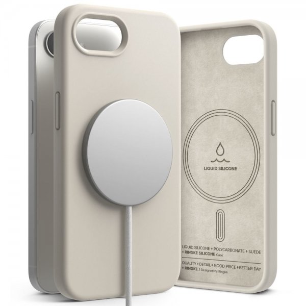 Ringke iPhone 16e/iPhone 17e Skal Silicone Magnetic Stone