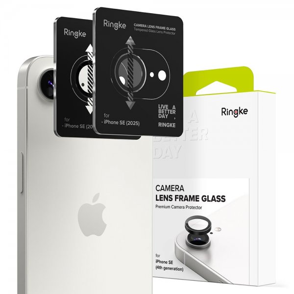 Ringke iPhone 16e/iPhone 17e Kameraskydd Camera Lens Frame 2-pack