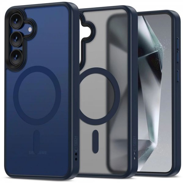 Tech-Protect Samsung Galaxy S25 Skal MagMat MagSafe Matte Navy