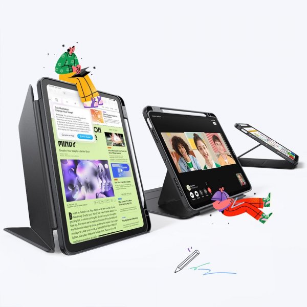 ESR iPad 10.9 (gen 10)/iPad 11 (A16) Fodral Flip Hybrid Folio Svart