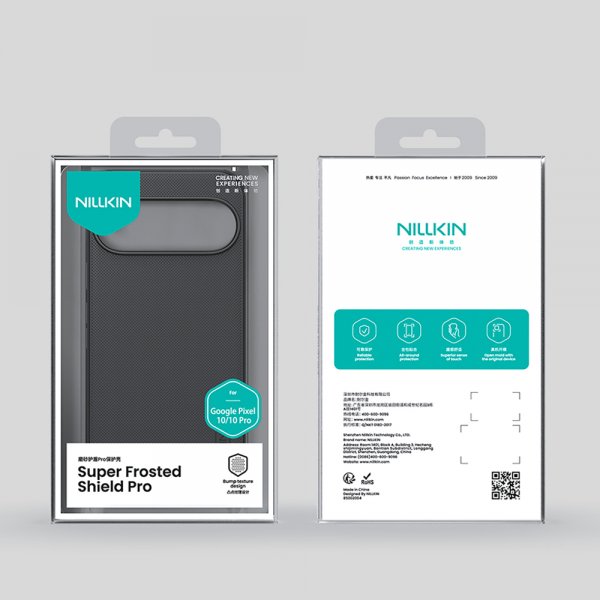 Nillkin Google Pixel 10/Pixel 10 Pro Skal Super Frosted Shield Pro Svart