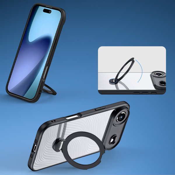 Dux Ducis iPhone Air Skal Aimo Series MagSafe Kickstand Svart