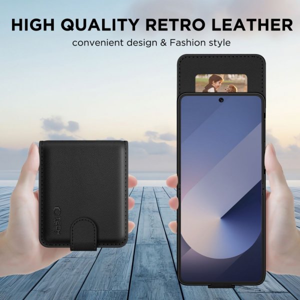 Tech-Protect Samsung Galaxy Z Flip 7 Fodral Wallet Svart