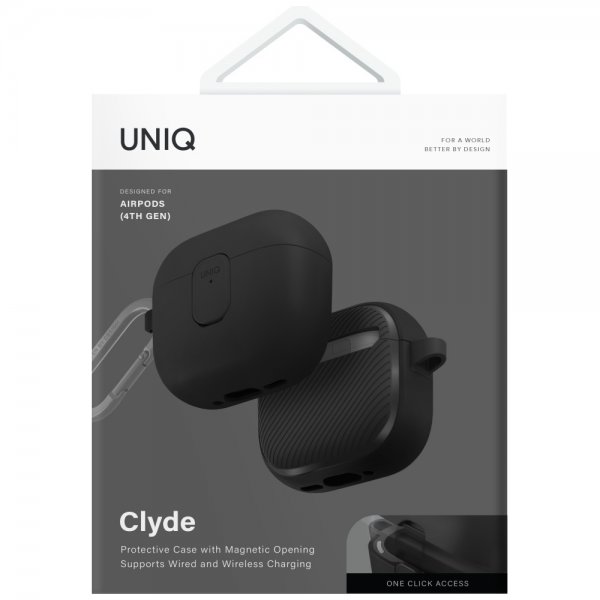 UNIQ AirPods 4 Skal Clyde Svart