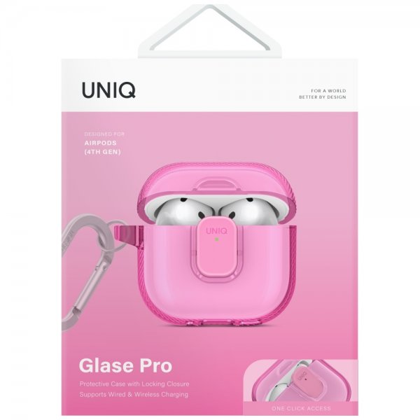 UNIQ AirPods 4 Skal Glase Pro Rosa