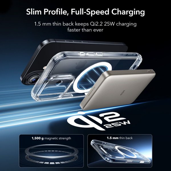 ESR iPhone 17 Skal och Skärmskydd Classic Hybrid MagSafe Set Transparent