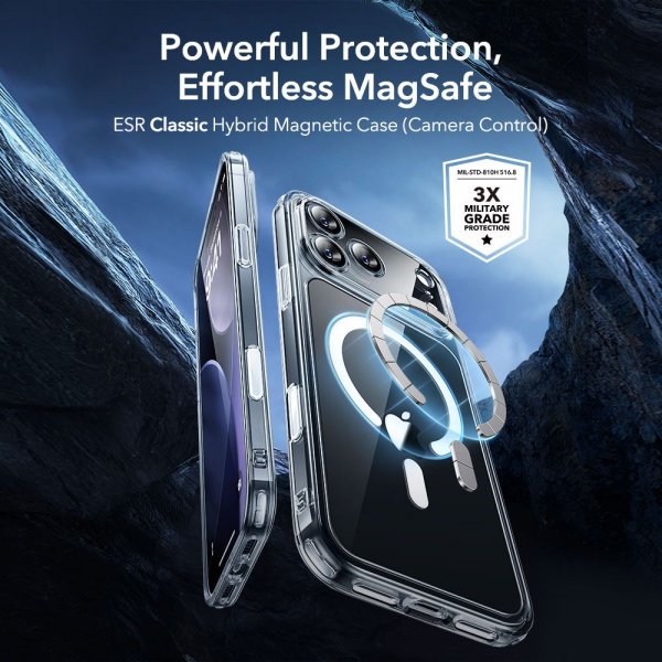 ESR iPhone 17 Pro Skal och Skärmskydd Classic Hybrid MagSafe Set Transparent
