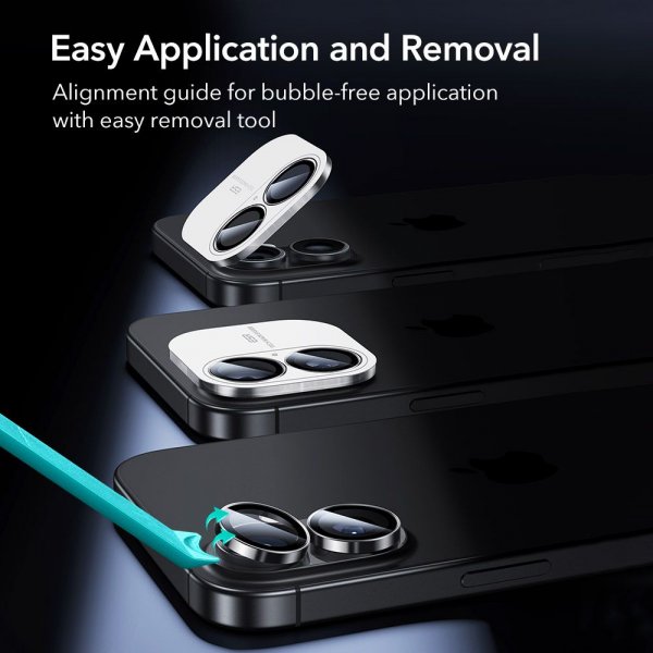 ESR iPhone 16/iPhone 16 Plus/iPhone 17 Kameraskydd Armorite Svart