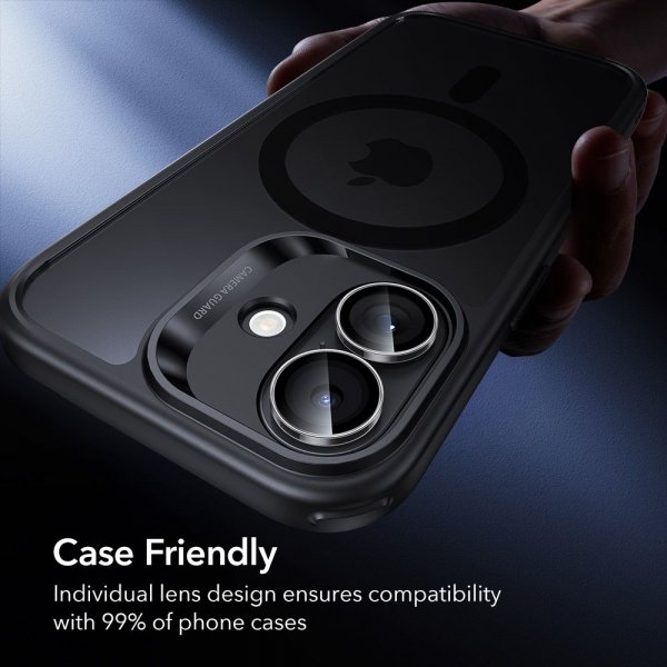 ESR iPhone 16/iPhone 16 Plus/iPhone 17 Kameraskydd Armorite Transparent