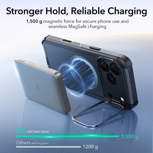 ESR iPhone 17 Pro Skal Cyber Tough Kickstand MagSafe Svart