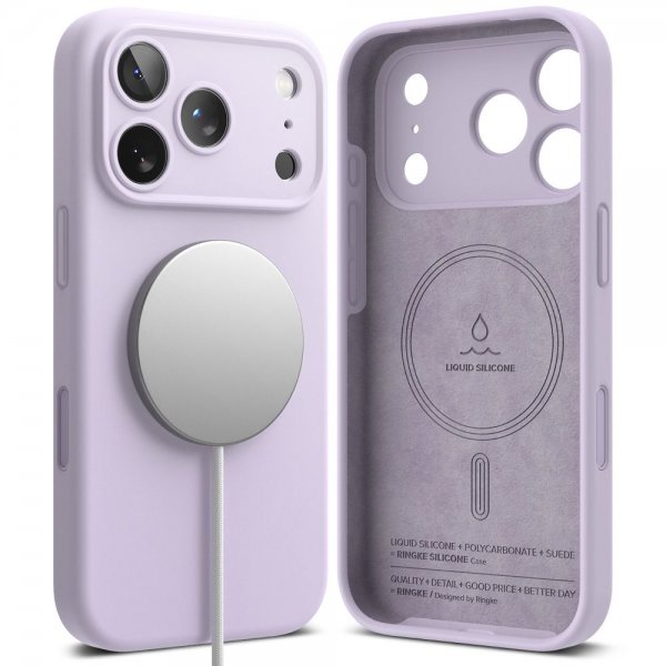 Ringke iPhone 17 Pro Max Skal Silicone Magnetic Lila