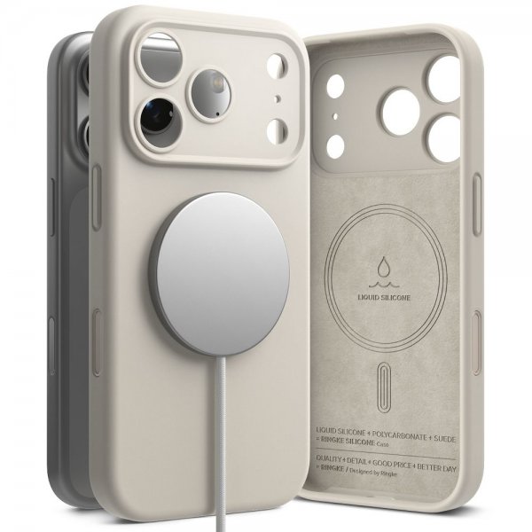 Ringke iPhone 17 Pro Skal Silicone Magnetic Stone