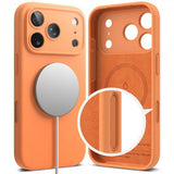 Ringke iPhone 17 Pro Skal Silicone Magnetic Tangerine