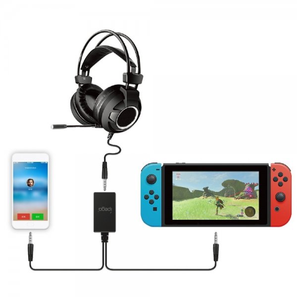Ipega 2-i-1 Ljudadapter till Nintendo Switch