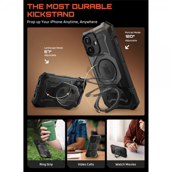 Supcase iPhone 17 Skal UB Grip MagSafe Svart
