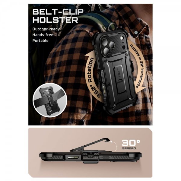 Supcase iPhone 17 Pro Skal UB Pro Svart