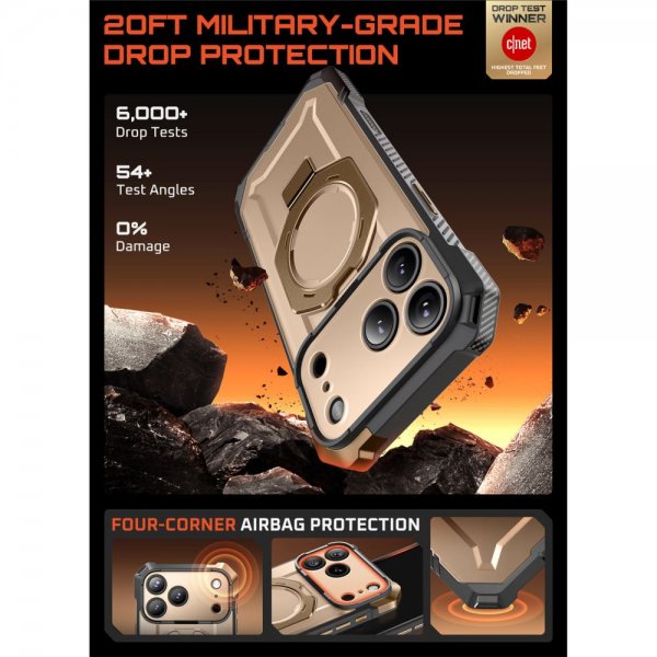 Supcase iPhone 17 Pro Skal UB Grip MagSafe Guld